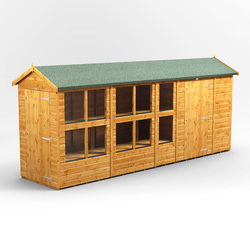 Power Apex Potting Shed Combi including 6ft Side Store 16' x 4'