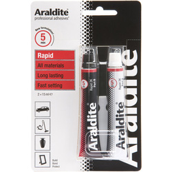 Araldite / Araldite Rapid Tubes 5 Minute Epoxy Adhesive 2 x 15ml