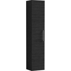 nuie Arno Single Door Wall Hung Tall Unit 300mm Charcoal Black