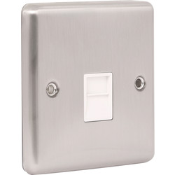 Wessex Brushed Stainless Steel Telephone Socket Master