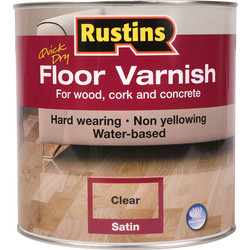 Rustins Rustins Quick Dry Floor Varnish 2.5L Clear Satin - 29755 - from Toolstation