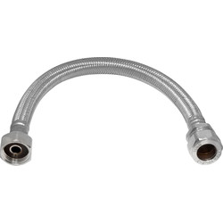 Flexible Tap Connector 15mm x 1/2" 10mm Bore. 300mm - 29829 - from Toolstation