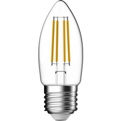 Energetic Lighting / Energetic LED Filament Clear Candle Dimmable Lamp 4.8W ES 470lm