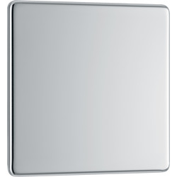 BG / BG Screwless Flat Plate Polished Chrome Blank Plate