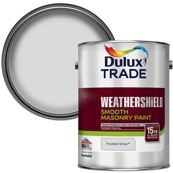 Dulux Trade Weathershield Smooth Masonry Paint 5L Frosted Grey