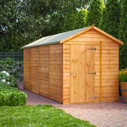 Power Overlap Apex Shed 16' x 6' No Windows
