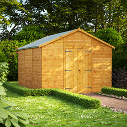 Power / Power Apex Shed 12' x 10' No Windows - Double Doors