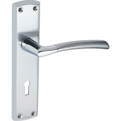 Felisa Dual Finish Door Handles Lock Polished / Satin
