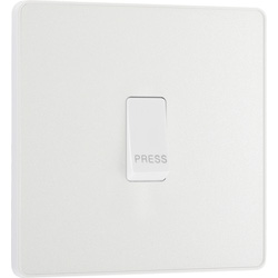 BG Evolve Pearlescent White (White Ins) Single Press Switch, 10A 