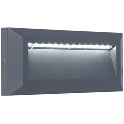 Lutec Helena IP54 LED Wall Light 11w 400lm Dark Grey w/ Light Diffusor
