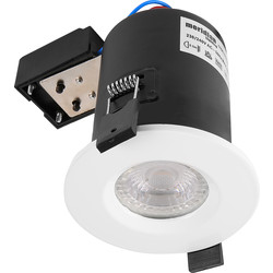 Meridian Lighting LED 5W Fire Rated IP65 GU10 Downlight White 400lm - 31216 - from Toolstation