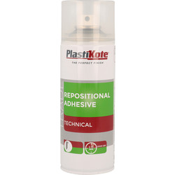 Plastikote Plastikote Repositional Adhesive 400ml Clear - 31359 - from Toolstation