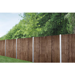 Forest Garden Pressure Treated Brown Closeboard Fence Panel 6' x 5'6"