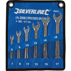 Silverline Double Open Ended Spanner Set  - 31930 - from Toolstation