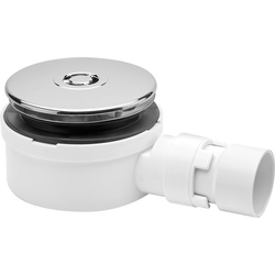 McAlpine ST90CP10-53 Shallow Shower Trap 90mm x 25mm Water Seal - Plastic Flange