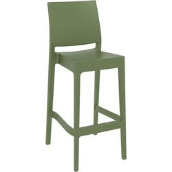 Maya 75cm Bar Stool Olive Green
