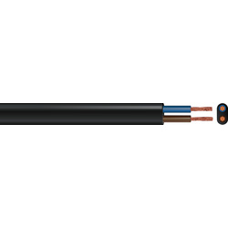 Cavo Elettrico Piatto Nero Zexum 2 Core 0,5 Mm 3 Amp 2192Y, Flessibile, Nuovo, UK