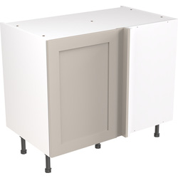 Kitchen Kit Flatpack Shaker Kitchen Cabinet Base Blind Corner Unit Ultra Matt Light Grey 1000mm