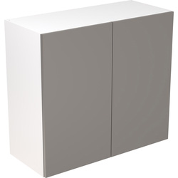 Kitchen Kit Flatpack Slab Kitchen Cabinet Wall Unit Super Gloss Dust Grey 800mm