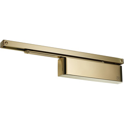 Rutland TS.11204 Door Closer Polished Brass Size 2-4, With Cover