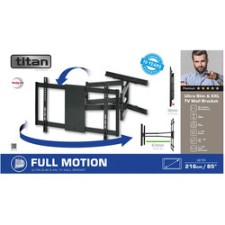 Titan By Vivanco Ultra Slim Full Motion TV Wall Mount