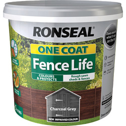Ronseal Ronseal One Coat Fence Life 5L Charcoal Grey - 32692 - from Toolstation