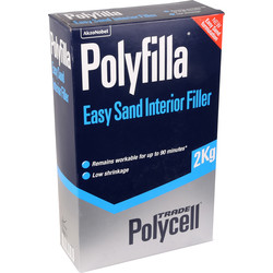 Polycell Trade Polycell Trade Polyfilla Easy Sand Interior Filler 2kg - 33024 - from Toolstation