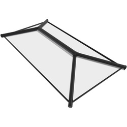 Crystal Aluminium Roof Lantern 1500mmx1000mm Black/White