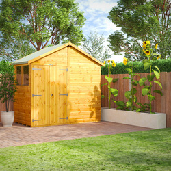 Power Apex Shed 4' x 8' - Double Doors