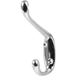 Hat & Coat Hook Chrome - 33479 - from Toolstation