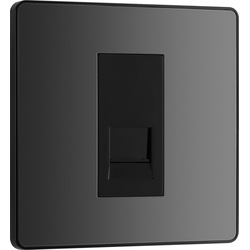 BG Evolve Black Chrome (Black Ins) Single Master Telephone Socket 