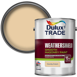 Dulux Trade Weathershield Smooth Masonry Paint 5L County Cream