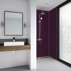 Mermaid / Mermaid Acrylic Shower Wall Panel Plum 2440mm x 900mm x 4mm