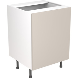 Kitchen Kit / Kitchen Kit Ready Made Value Slab Kitchen Cabinet Base Sink Unit Standard Matt Light Grey 600mm