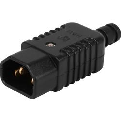 Heavy Duty IEC In-Line Connector C14 Rewireable 10A