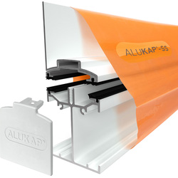 Alukap-SS Low Profile Wall Bar White 2.4m