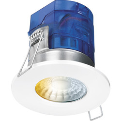 Aurora / Aurora CX7 Fixed 7W Dimmable Fire Rated IP65 LED CCT Downlight Warm Cool & Daylight White 580 - 620lm