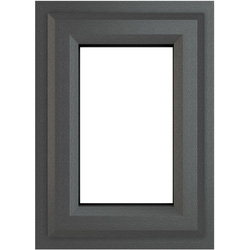 Crystal Casement uPVC Window Top Opening 440mm x 610mm Clear Triple Glazed Grey/White