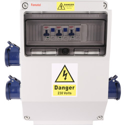 Unbranded / Hook Up Unit 3 x 16A Socket & RCBO