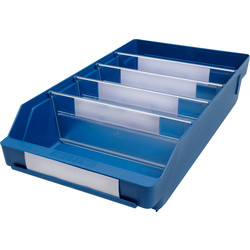 Blue Shelf Bin 400 x 240 x 95mm