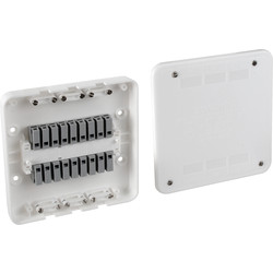 Surewire 6 Way Pre-wired Lighting Spur Junction Box SW6S-MF - 34397 - from Toolstation