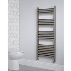 Towelrads Eton Brushed Aluminium Towel Radiator 1200 x 300mm 1105Btu