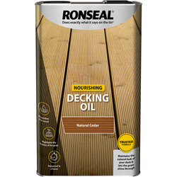 Ronseal Ronseal Decking Oil 5L Natural Cedar - 34590 - from Toolstation