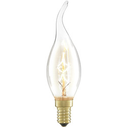 Inlight C35L Vintage Incandescent Decorative Dimmable Lamp 40W SES (E14) Clear 140lm - 34820 - from Toolstation