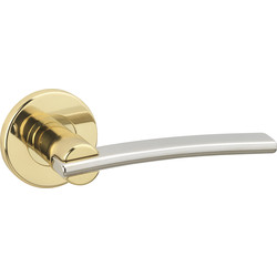Urfic / Hampstead Lever On Rose Dual Tone Polished Brass & Nickel