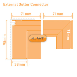 Alupave Gutter External Corner Connector