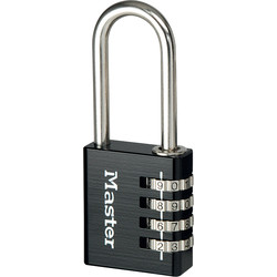 Master Lock Combination Padlock Aluminium LS 40 x 102 x 15mm Black