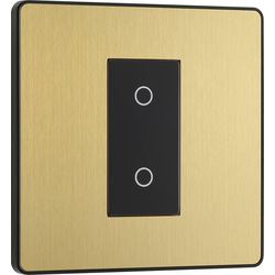 BG Evolve Brushed Brass (Black Ins) 200W Single Touch Dimmer Switch, 2-Way Secondary 