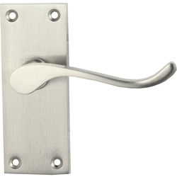 Lockworks / Lockworks Victorian Scroll Door Handle Short Latch Satin Nickel