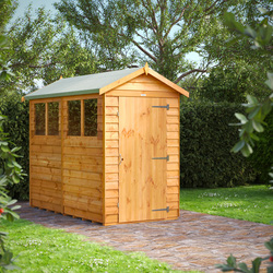 Power / Power Overlap Apex Shed 8' x 4'